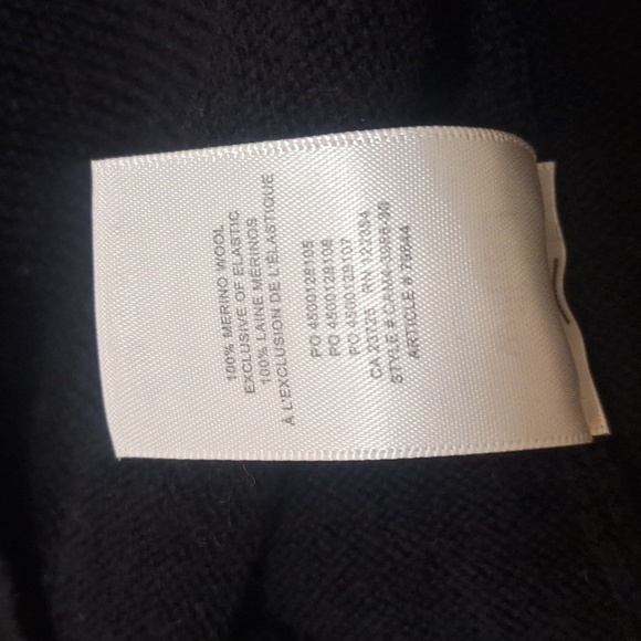 Aritzia Wilfred Merino Wool Montpellier Black Mock Neck Sweater Size S - Picture 8 of 8